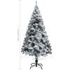 Plastgran med snö grön 150 cm PVC vidaXL 150 x 95 cm – miniatyr 7