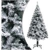 Plastgran med snö grön 150 cm PVC vidaXL 150 x 95 cm – miniatyr 1