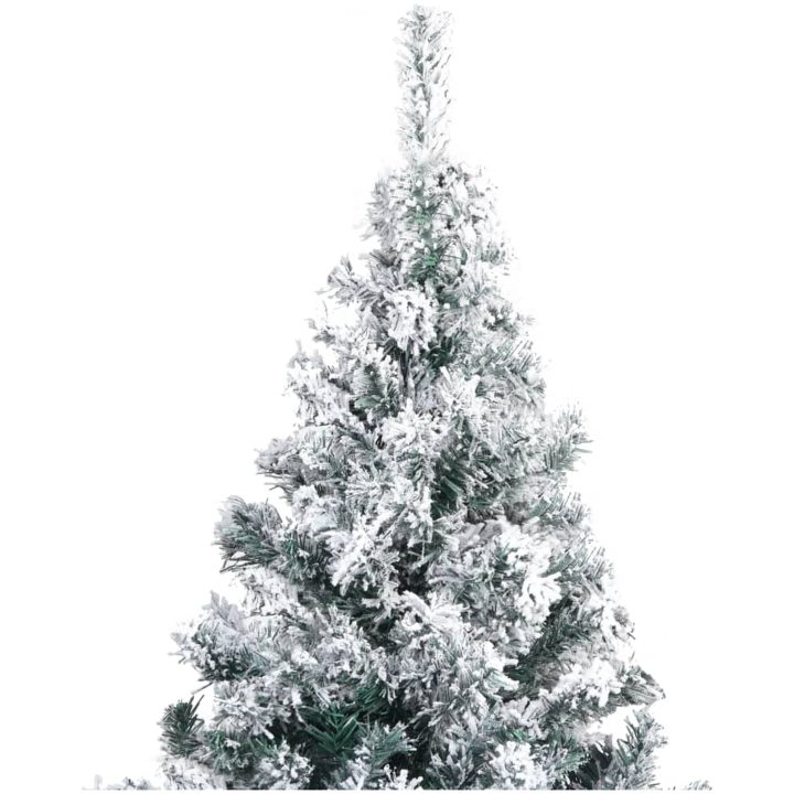 Plastgran med snö grön 180 cm PVC vidaXL 180 x 115 cm – bild 3