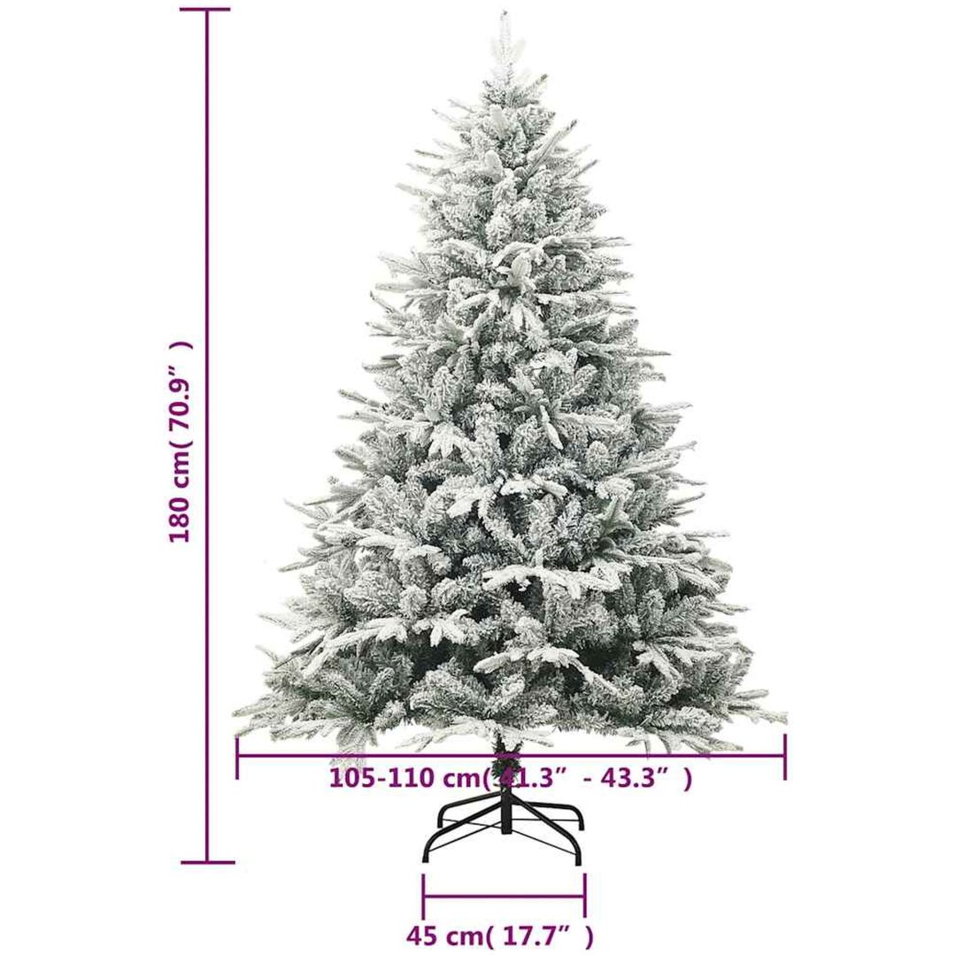 Plastgran med snö grön 180 cm PVC&PE vidaXL 180 x 110 cm – bild 6