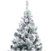 Plastgran med snö grön 210 cm PVC vidaXL 210 x 135 cm – miniatyr 3