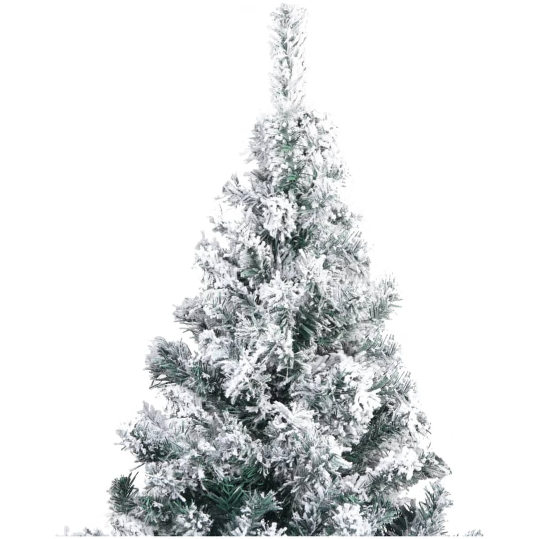 Plastgran med snö grön 210 cm PVC vidaXL 210 x 135 cm – bild 3