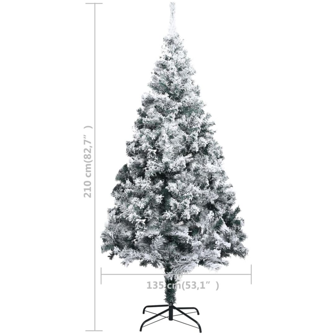 Plastgran med snö grön 210 cm PVC vidaXL 210 x 135 cm – bild 6