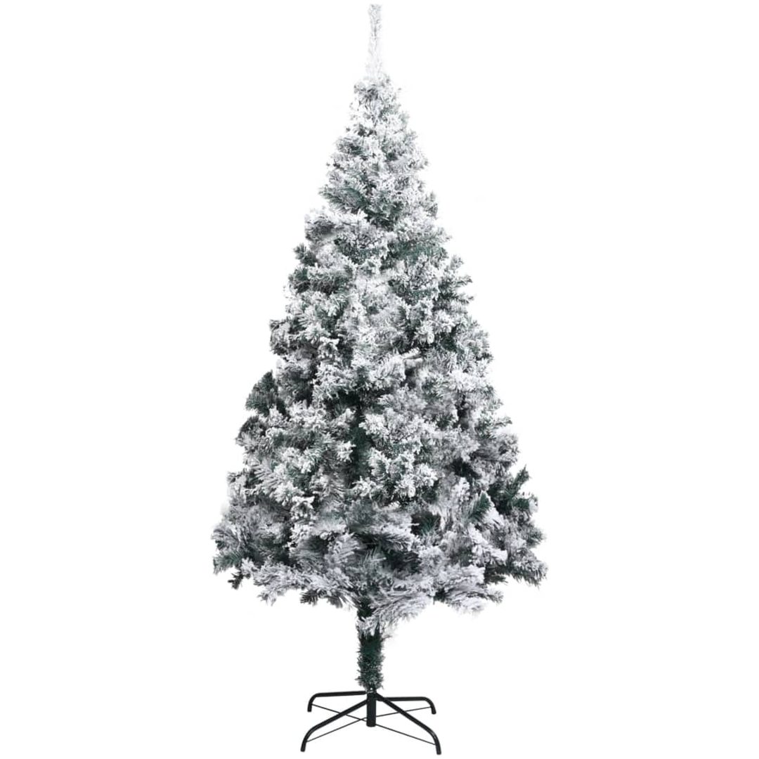 Plastgran med snö grön 240 cm PVC vidaXL 240 x 150 cm – bild 2