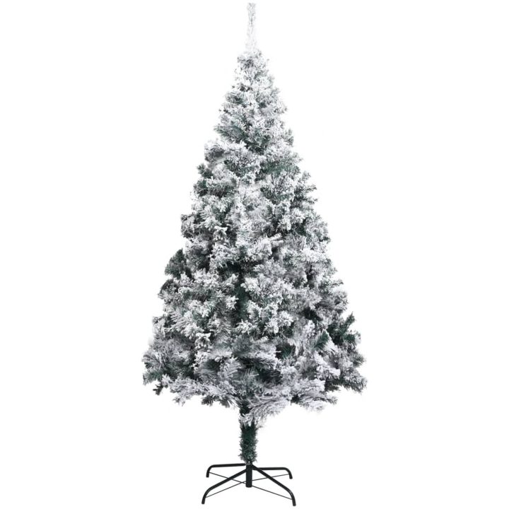 Plastgran med snö grön 240 cm PVC vidaXL 240 x 150 cm – bild 2