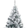 Plastgran med snö grön 240 cm PVC vidaXL 240 x 150 cm – miniatyr 3