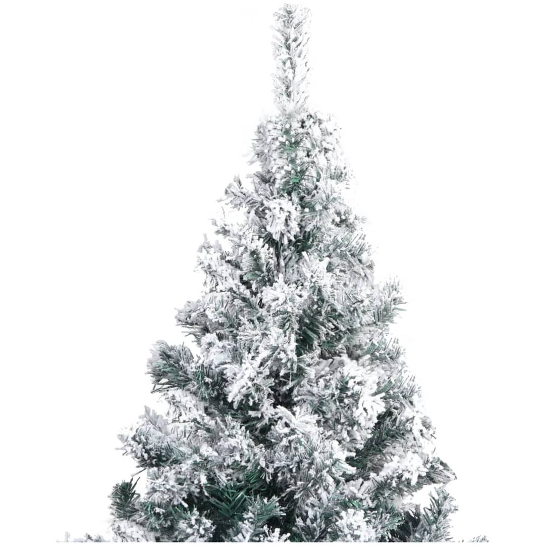 Plastgran med snö grön 240 cm PVC vidaXL 240 x 150 cm – bild 3