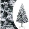 Plastgran med snö grön 240 cm PVC vidaXL 240 x 150 cm – miniatyr 1
