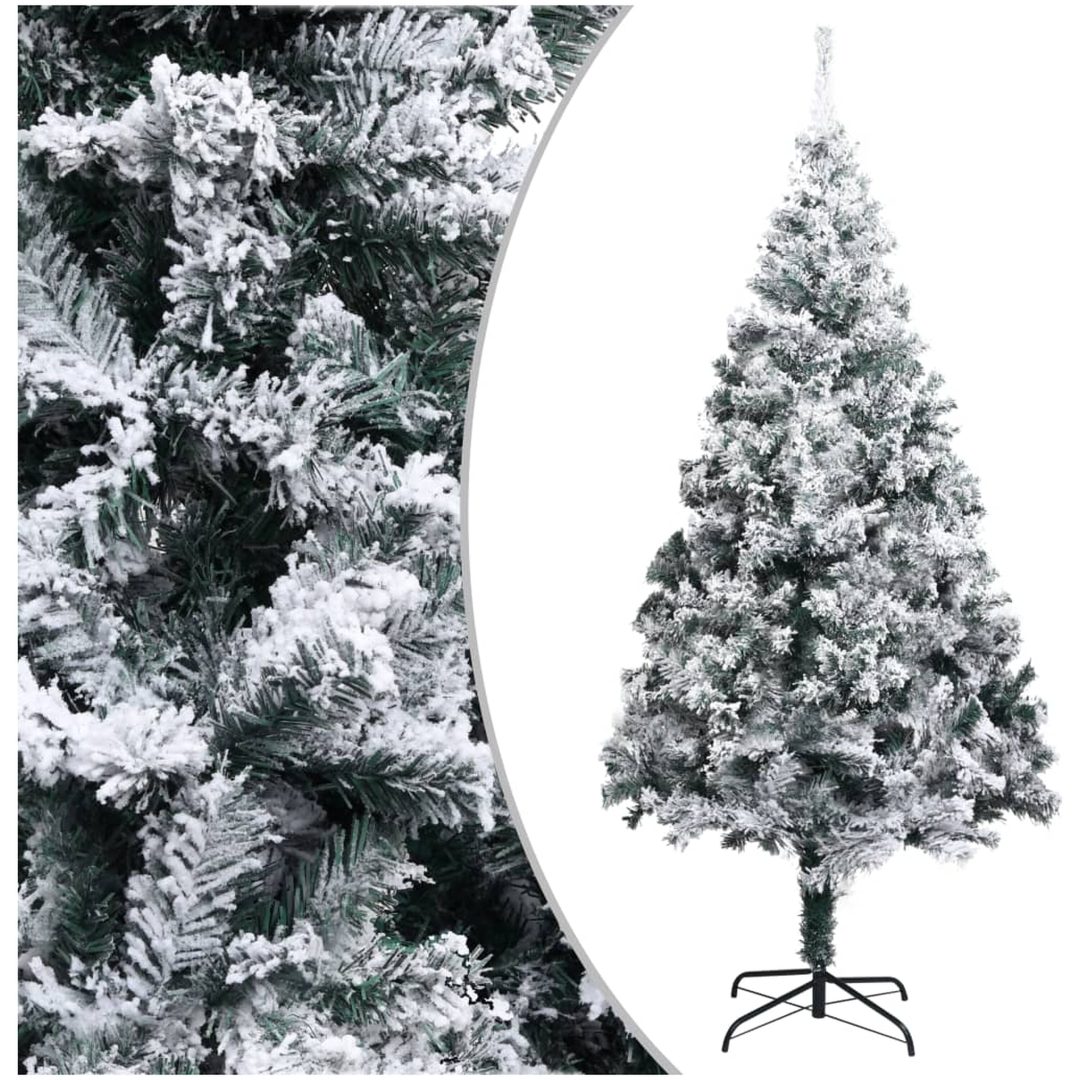 Plastgran med snö grön 240 cm PVC vidaXL 240 x 150 cm