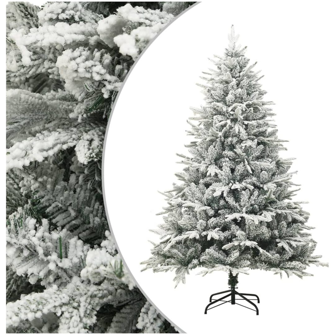 Plastgran med snö grön 240 cm PVC&PE vidaXL 240 x 150 cm