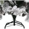 Plastgran med snö och kottar 195 cm PVC&PE vidaXL 195 x 95 cm – miniatyr 4