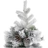 Plastgran med snö och kottar 195 cm PVC&PE vidaXL 195 x 95 cm – miniatyr 5
