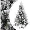 Plastgran med snö och kottar 195 cm PVC&PE vidaXL 195 x 95 cm – miniatyr 1