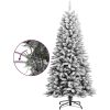 Plastgran med snö PVC&PE vidaXL 120 cm – miniatyr 6