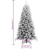 Plastgran med snö PVC&PE vidaXL 120 cm – miniatyr 9