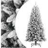 Plastgran med snö PVC&PE vidaXL 120 cm – miniatyr 1