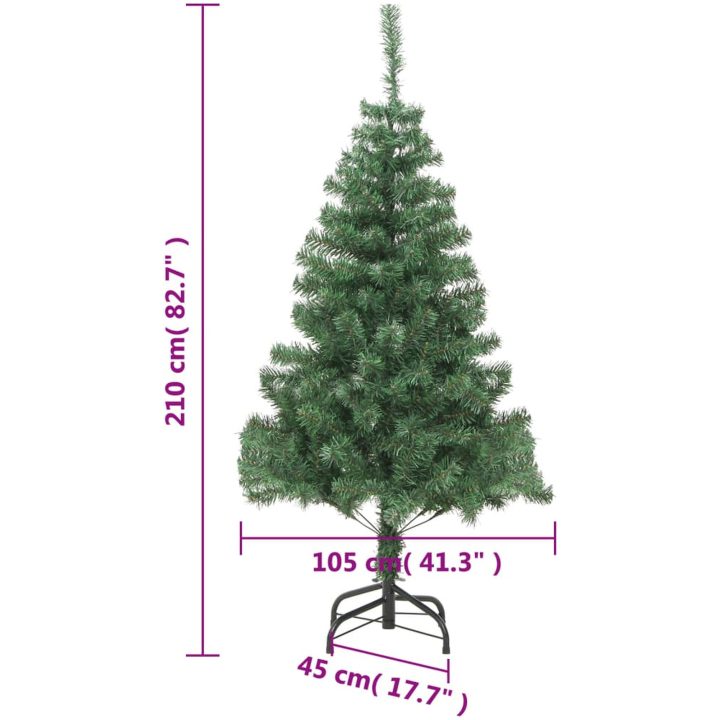 Plastgran med stålfot 210 cm 910 grenar vidaXL 210 x 110 cm – bild 6