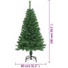 Plastgran med tjocka grenar grön 150 cm PVC vidaXL 150 x 80 cm – miniatyr 6