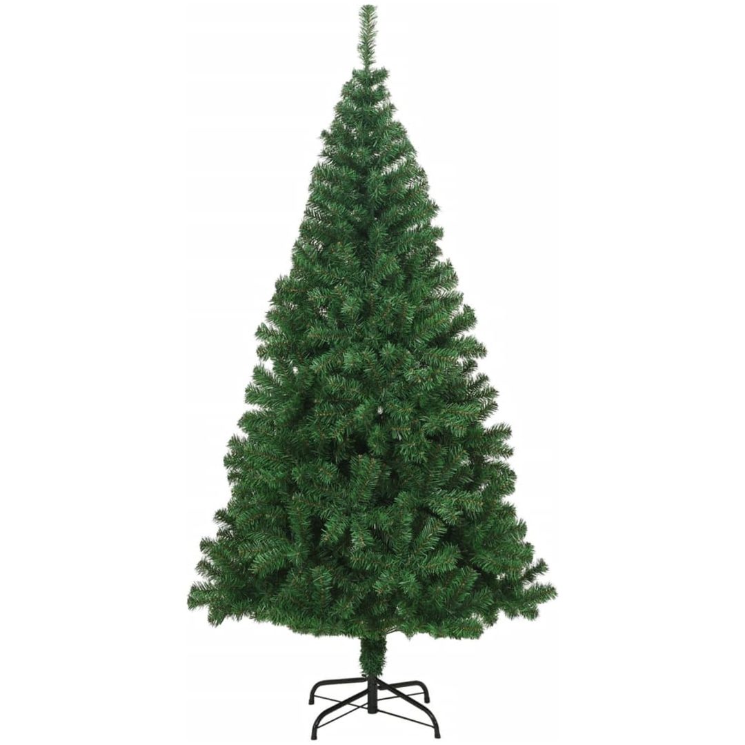 Plastgran med tjocka grenar grön 210 cm PVC vidaXL 210 x 110 cm – bild 2