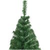 Plastgran med tjocka grenar grön 240 cm PVC vidaXL – miniatyr 3