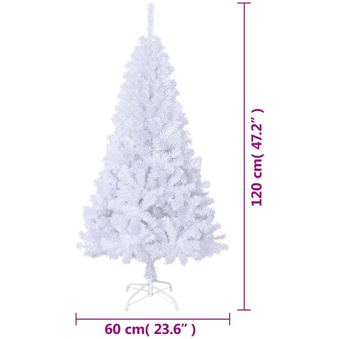 Plastgran med tjocka grenar vit 120 cm PVC vidaXL 120 x 60 cm – bild 6