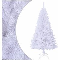 Plastgran med tjocka grenar vit 120 cm PVC vidaXL