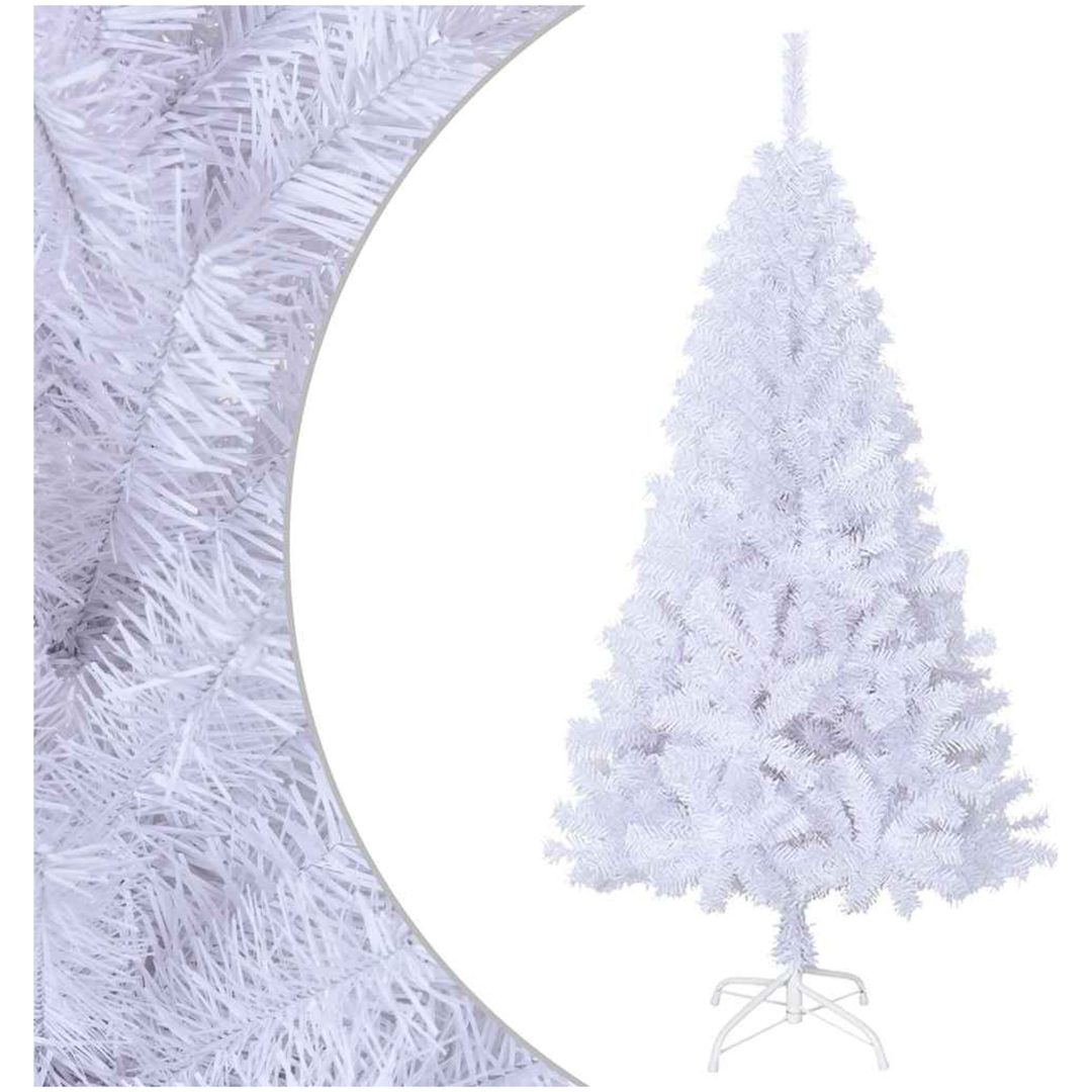 Plastgran med tjocka grenar vit 150 cm PVC vidaXL 150 x 80 cm