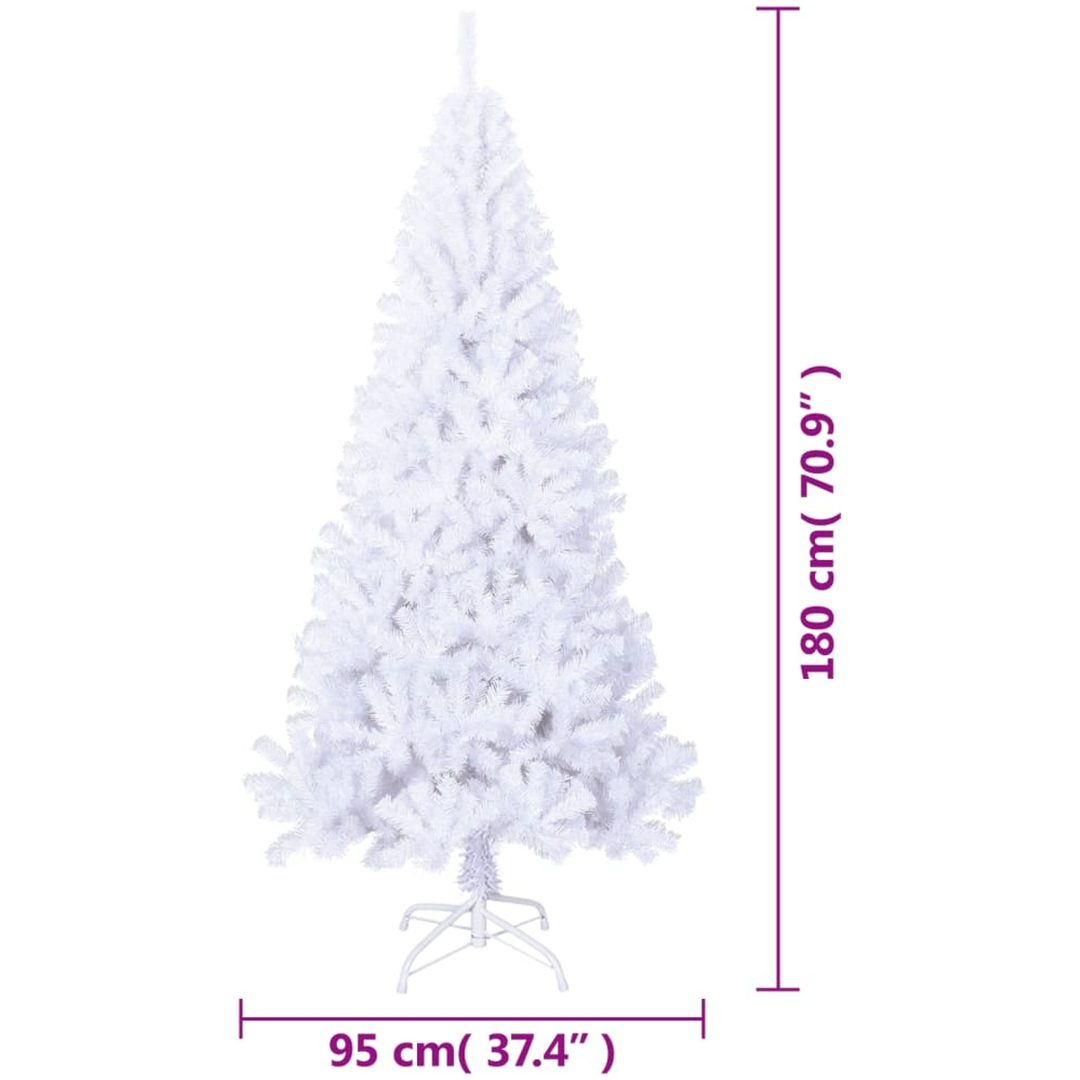 Plastgran med tjocka grenar vit 180 cm PVC vidaXL 180 x 95 cm – bild 6