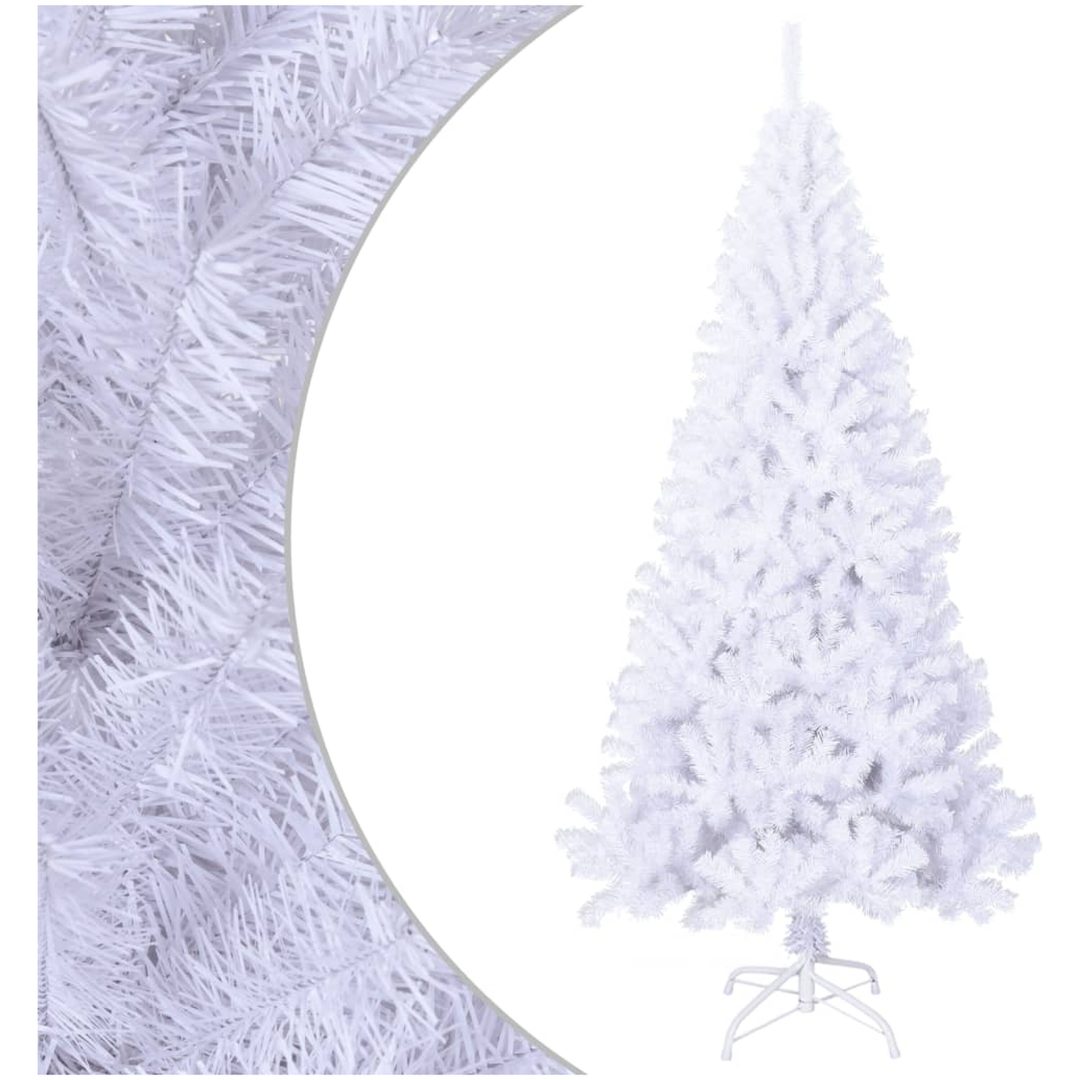 Plastgran med tjocka grenar vit 180 cm PVC vidaXL 180 x 95 cm