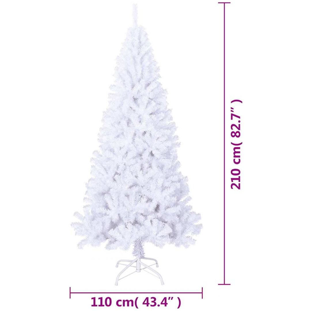 Plastgran med tjocka grenar vit 210 cm PVC vidaXL 210 x 110 cm – bild 6