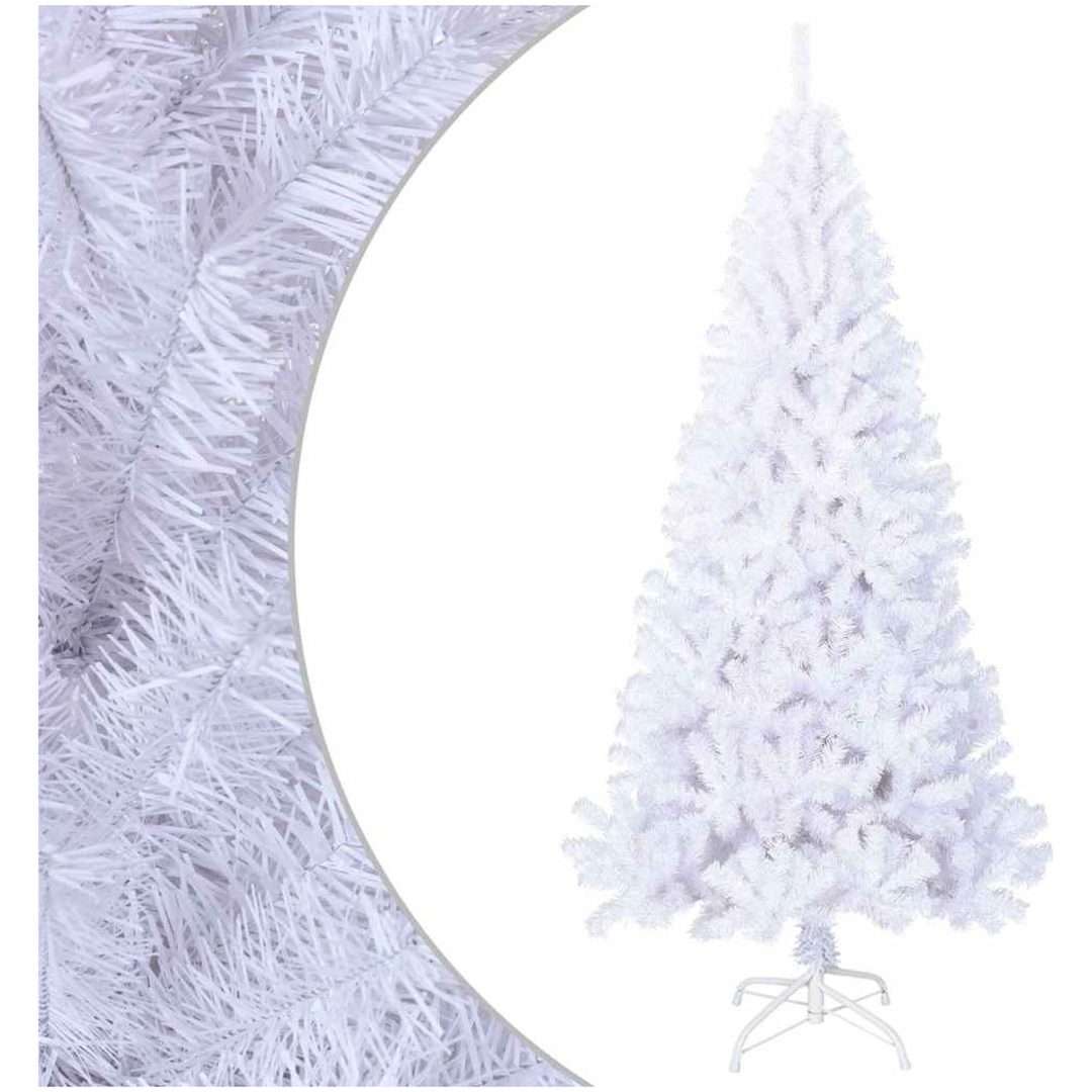 Plastgran med tjocka grenar vit 210 cm PVC vidaXL 210 x 110 cm