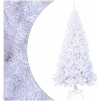 Plastgran med tjocka grenar vit 210 cm PVC vidaXL