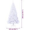 Plastgran med tjocka grenar vit 240 cm PVC vidaXL 240 x 125 cm – miniatyr 6