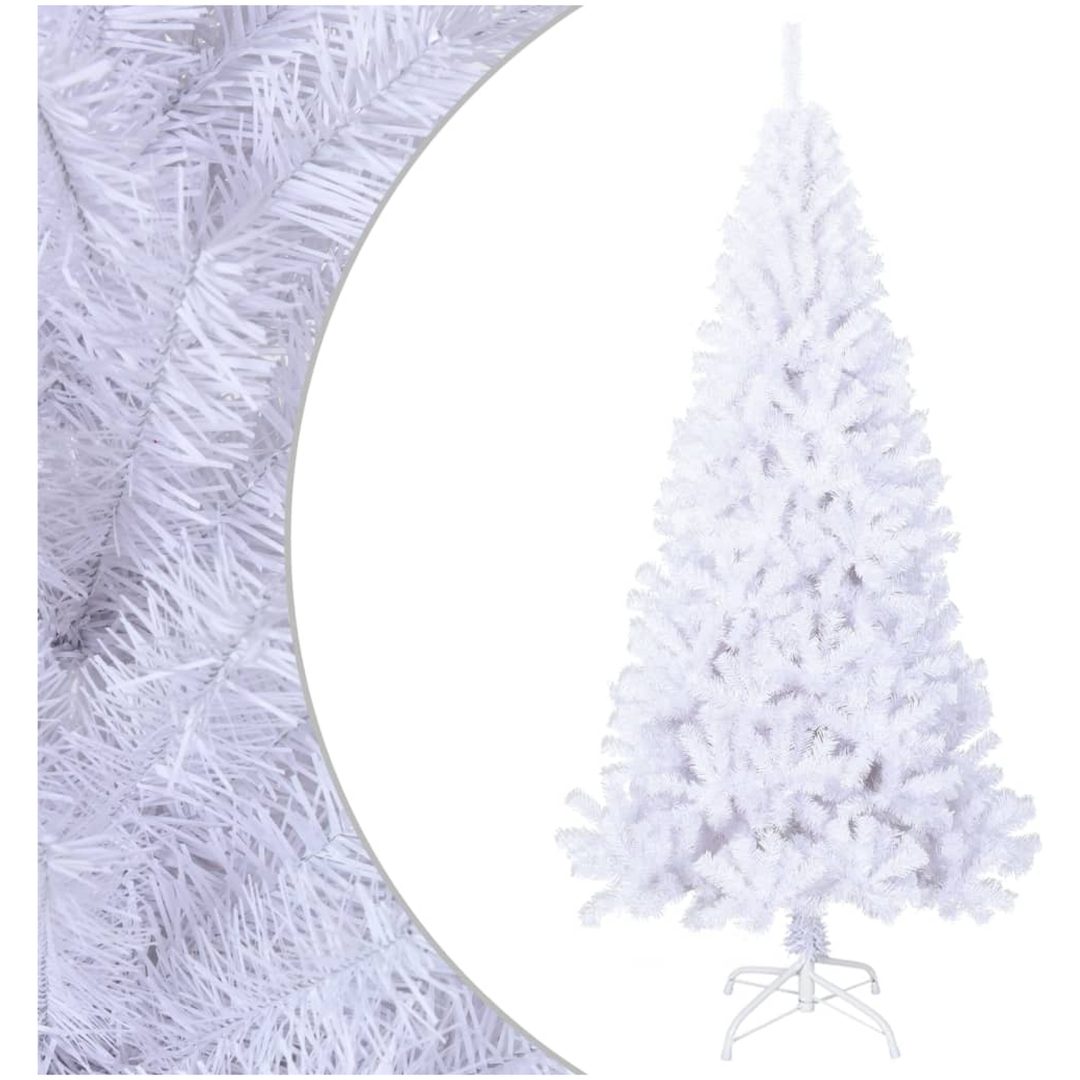 Plastgran med tjocka grenar vit 240 cm PVC vidaXL 240 x 125 cm
