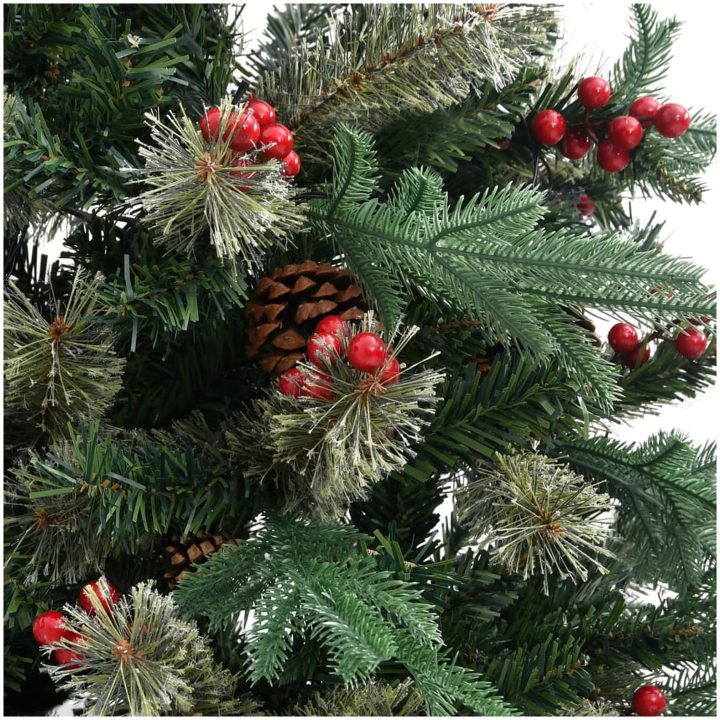Plastgran och kottar grön 150 cm PVC&PE vidaXL 150 x 68 cm – bild 3