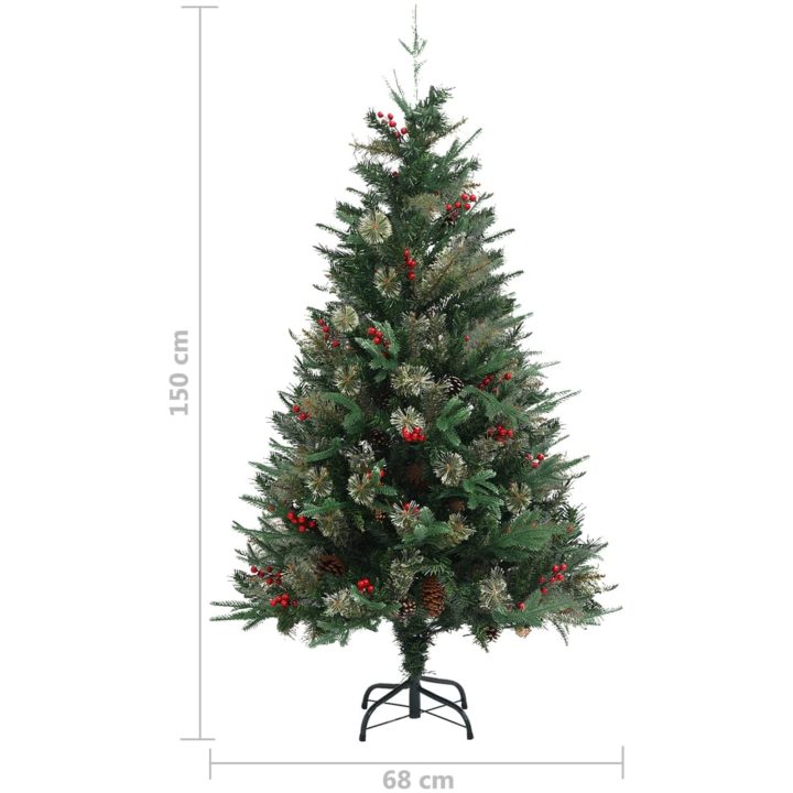 Plastgran och kottar grön 150 cm PVC&PE vidaXL 150 x 68 cm – bild 6