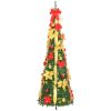 Plastgran pop-up 100 LED grön vidaXL 150 cm – miniatyr 4