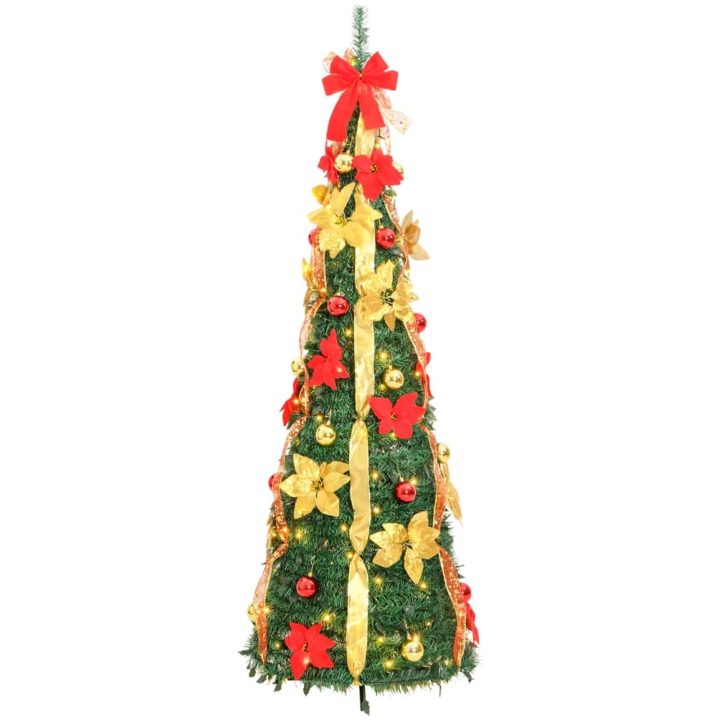 Plastgran pop-up 100 LED grön vidaXL 150 cm – bild 4