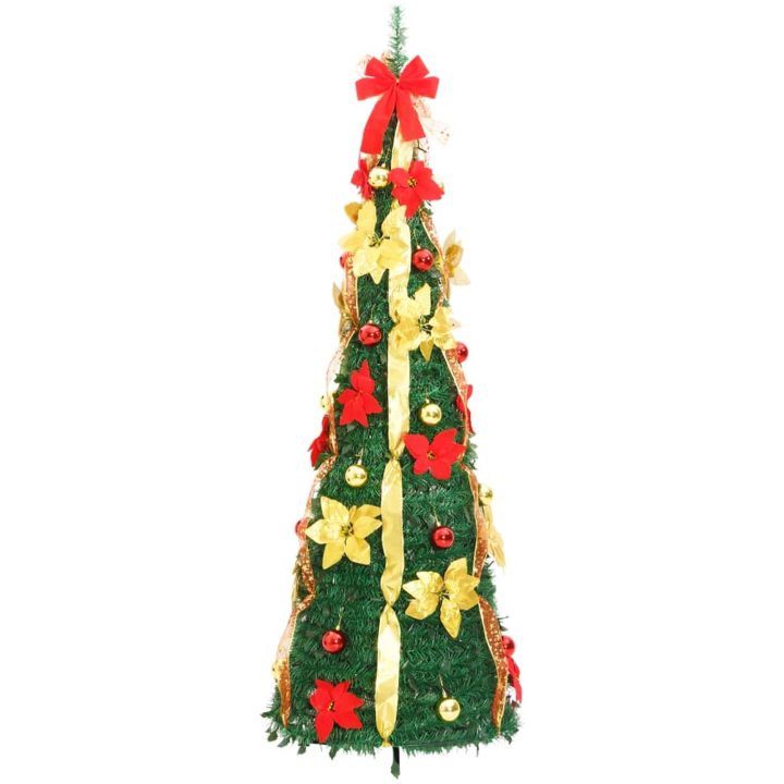 Plastgran pop-up 100 LED grön vidaXL 150 cm – bild 5