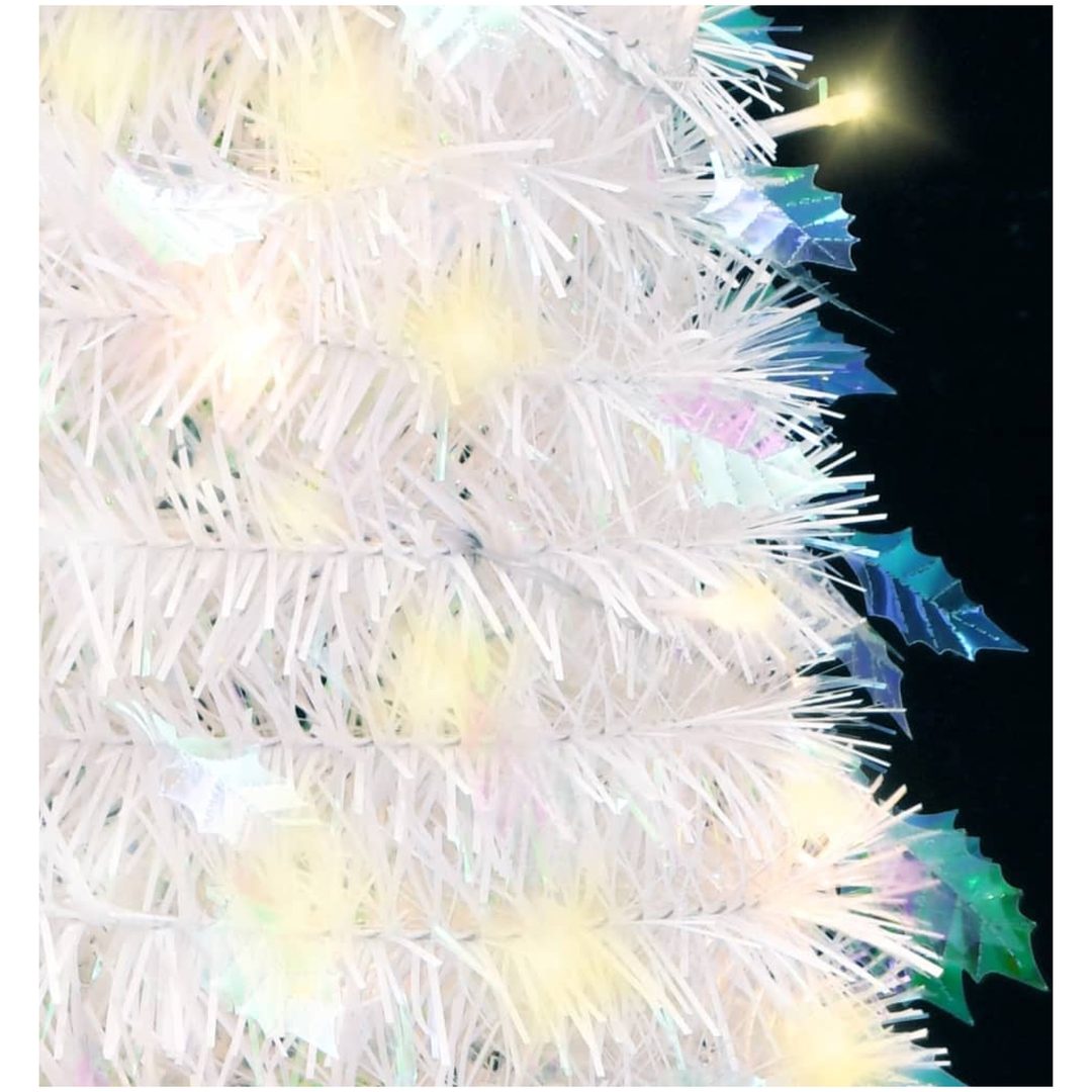 Plastgran pop-up 100 LED vit vidaXL 150 cm – bild 4