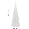 Plastgran pop-up 100 LED vit vidaXL 150 cm – miniatyr 9
