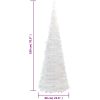 Plastgran pop-up 150 LED vit vidaXL 180 cm – miniatyr 9