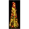Plastgran pop-up 200 LED grön vidaXL 210 cm – miniatyr 2