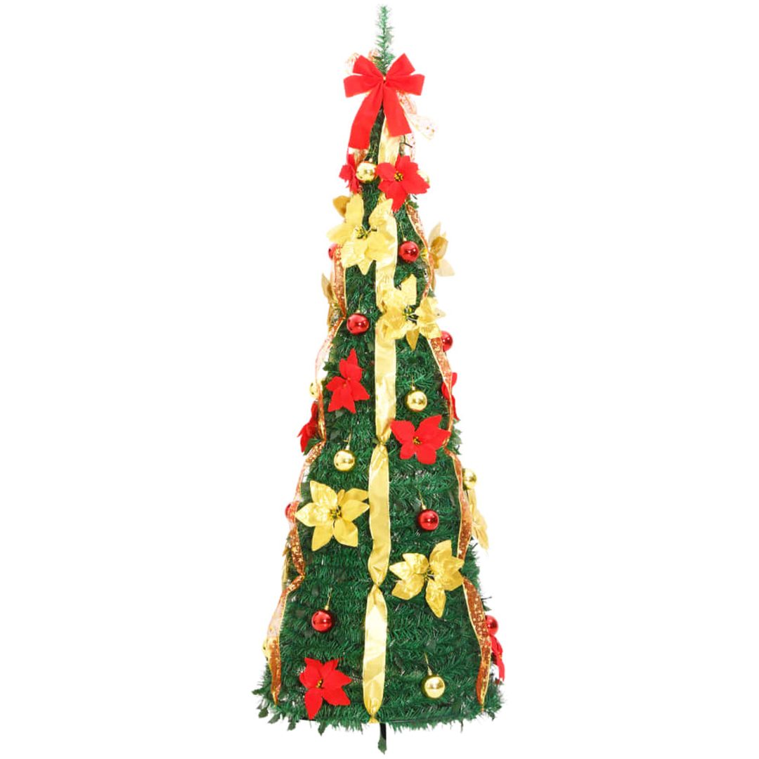 Plastgran pop-up 200 LED grön vidaXL 210 cm – bild 5