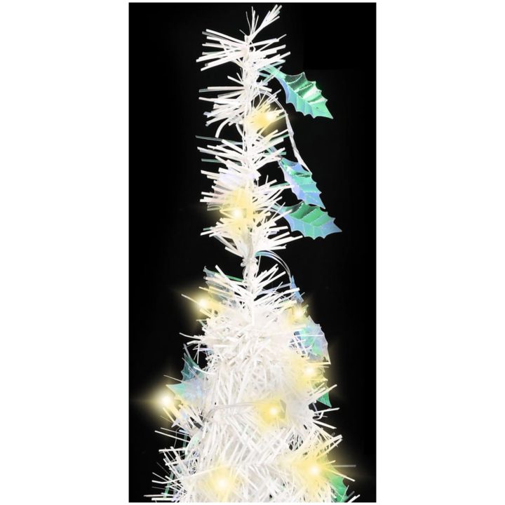 Plastgran pop-up 200 LED vit vidaXL 210 cm – bild 3