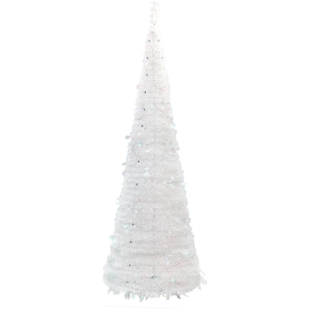 Plastgran pop-up 200 LED vit vidaXL 210 cm – bild 6