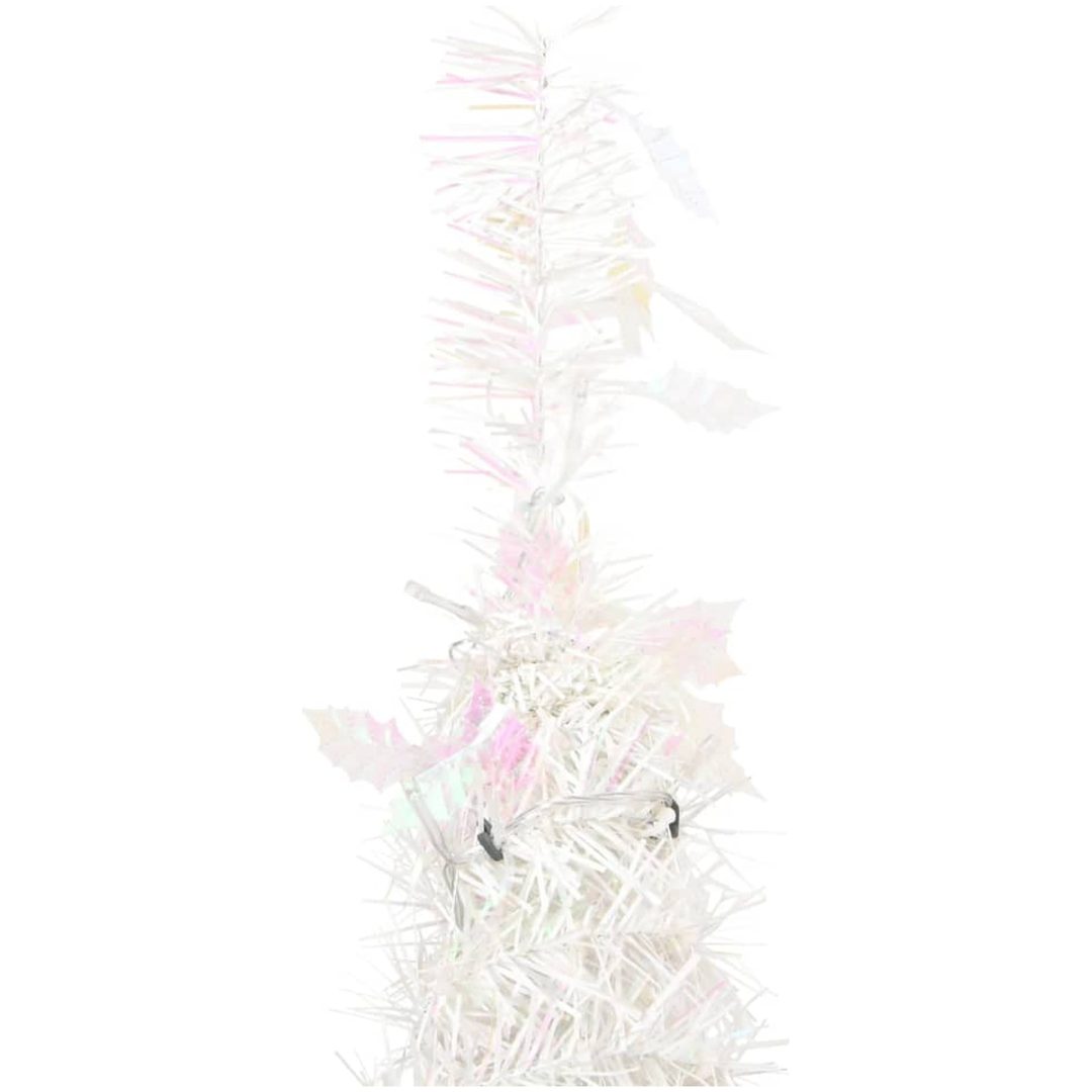 Plastgran pop-up 200 LED vit vidaXL 210 cm – bild 7