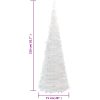 Plastgran pop-up 200 LED vit vidaXL 210 cm – miniatyr 9