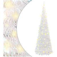 Plastgran pop-up 200 LED vit vidaXL