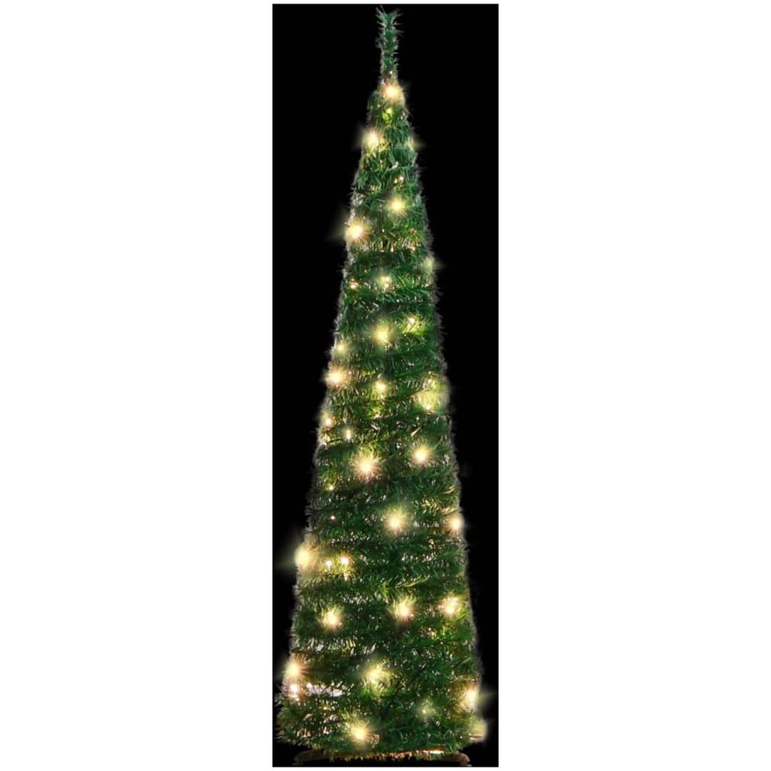 Plastgran pop-up 50 LED grön 120 cm vidaXL 120 x 33 cm – bild 2